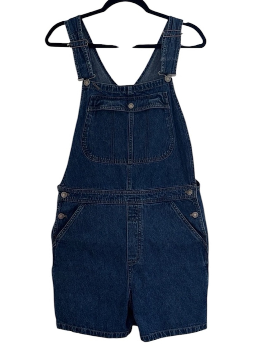 Vintage Riveted By Lee Cotton Denim Cargo Overalls Shortalls Mid Wash Blue Chore